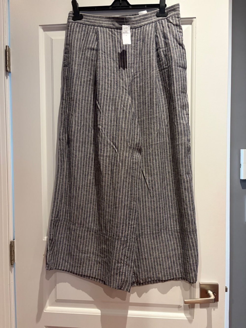 Grey Pinstripe Women’s Midi Skirt